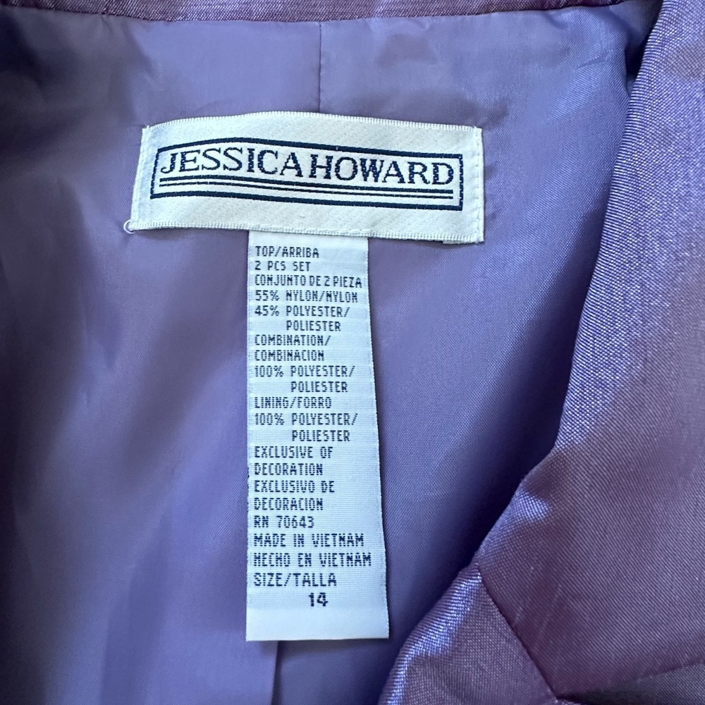 Jessica Howard size 14 Blazer purple lined - Picture 7 of 8